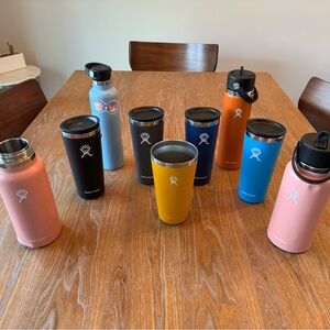 Hydro Flask insulated bottles & tumblers - pink, black, blue, orange, yellow